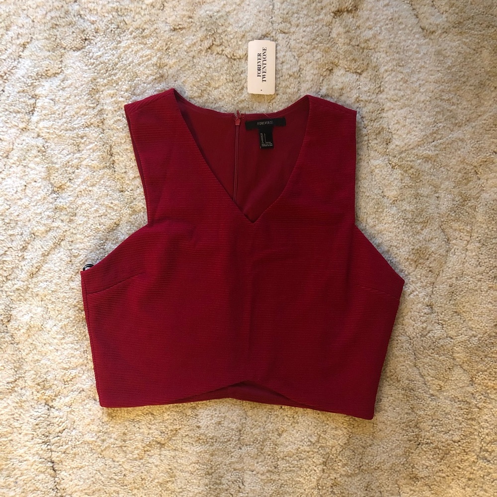 NWT red crop top